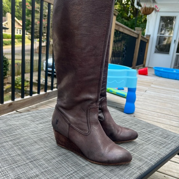 Frye Missy Tall wedge boot 9M - Picture 1 of 8